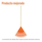 Escoba plástica para jardín, flexible, 26 dientes, mango 48' 1