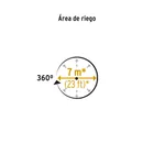Aspersor giratorio 3 brazos, chorro fino, b/plástica, PRETUL 4