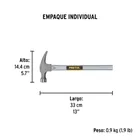 Martillo uña recta 16 oz, mango tubular, PRETUL 4