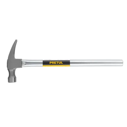 Martillo uña recta 20 oz, mango tubular, PRETUL