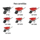 Puente 350 kg para carretillas concha roja y plástica PRETUL 2