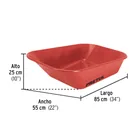 Carretilla 3.5 ft3 roja,angosta, imponchable, tubular,PRETUL 2