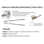 Carretilla 3.5 ft3 roja,angosta, imponchable, tubular,PRETUL 5