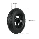 Carretilla 3.5 ft3 roja, angosta ,neumática, tubular, PRETUL 3