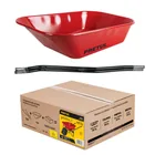 Carretilla 3.5 ft3 roja, angosta ,neumática, tubular, PRETUL 7