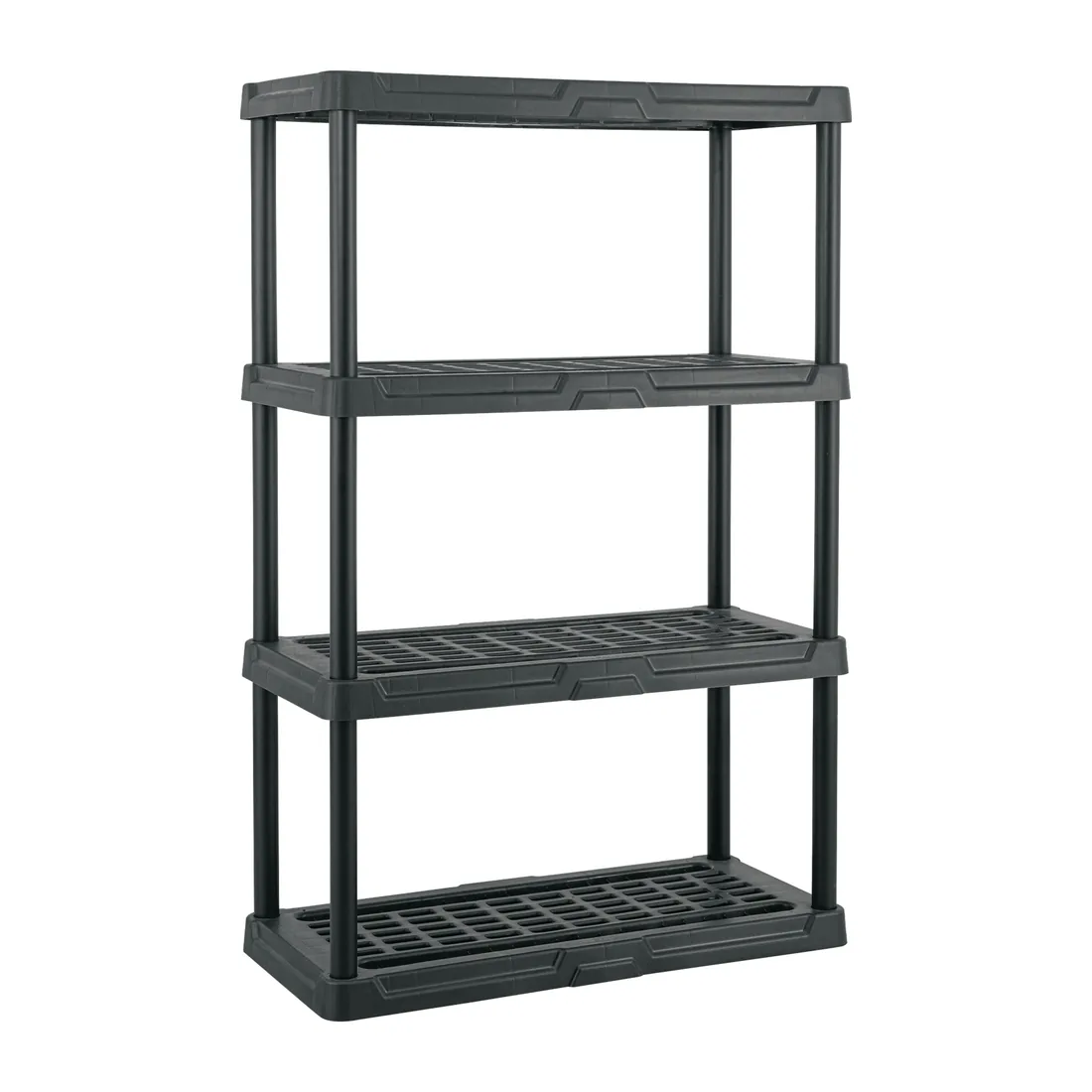 Estante plástico 4 repisas capacidad 35kg, 92x43x140, PRETUL