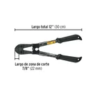 Cortapernos 12', mango tubular, PRETUL 2