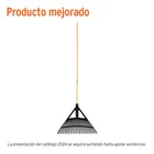Escoba plástica p/jardín, flex. 22 dientes, mango 48' PRETUL 1