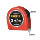Flexómetro rojo 3 m cinta 13 mm, en tarjeta, PRETUL 2