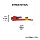 Llave stilson 18' cuerpo de hierro maleable, PRETUL 5