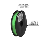 Carrete con 100 m de hilo para pesca verde calibre 0.40 mm 2