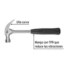 Martillo pulido, 16 oz, uña curva, mango tubular, PRETUL 2