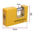 Candado antipalanca 65 mm cuerpo metálico, HERMEX BASIC 4