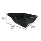 Carretilla concha plástica 5 ft3 Neumática b/tubular, PRETUL 2