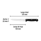 Cuchillo liso para asado 5' mango de plástico, PRETUL 3