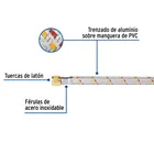 Manguera para gas, aluminio, 5/16' flare, 250cm, FOSET BASIC 2