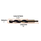 Broca HSS 1' Trugold para metal, TRUPER EXPERT 4