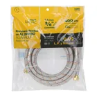 Manguera para gas, aluminio, 3/8' flare, 400 cm, FOSET BASIC 4