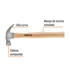 Martillo semipulido, 7 oz, uña curva, PRETUL 2