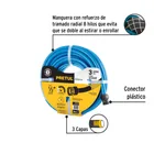 Manguera azul 1/2' 3 capas 15 m conexiones plásticas, PRETUL 2