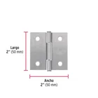 Bisagra cuadrada 2', acero satinado, cabeza plana, BASIC 3