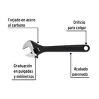 Llave ajustable (perico) 15' pavonada, PRETUL 2