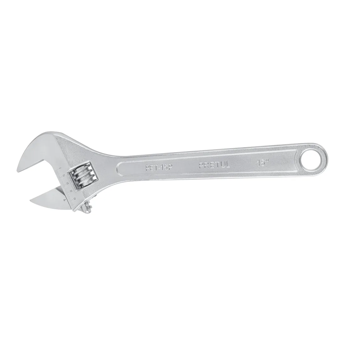 Llave ajustable (perico) 15' cromada, PRETUL