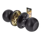 Cerradura esfera tubular, entrada, negro, HERMEX BASIC 4