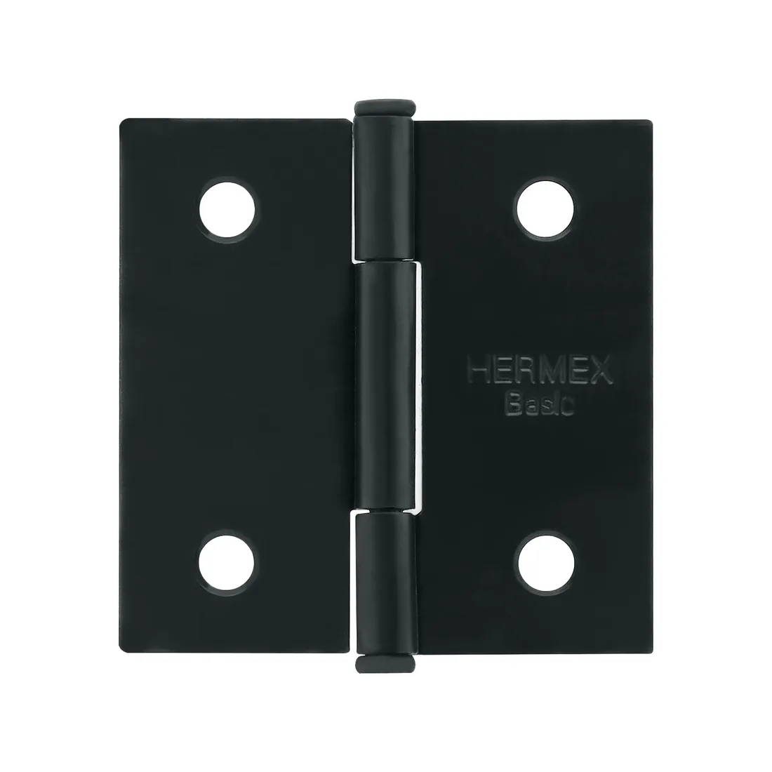 Bisagra cuadrada 2', acero negro mate, cabeza plana, BASIC