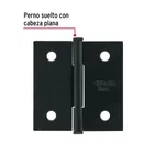 Bisagra cuadrada 2', acero negro mate, cabeza plana, BASIC 2
