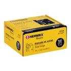 Bisagra cuadrada 3-1/2', acero negro mate cabeza plana BASIC 4