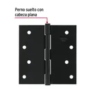 Bisagra cuadrada 4', acero negro mate, cabeza plana, BASIC 2