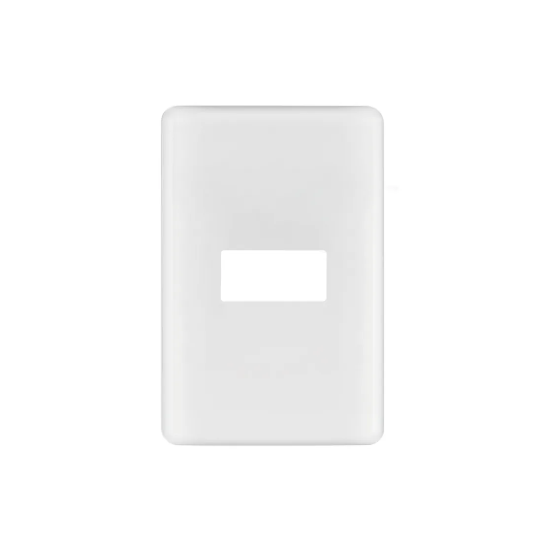 Placa 1 módulo de ABS, blanca, VOLTECK BASIC
