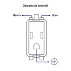 Contacto 2 polos + tierra, marfil, línea VOLTECK BASIC 4