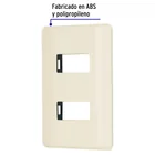 Placa 2 módulos, marfil, línea VOLTECK BASIC 2