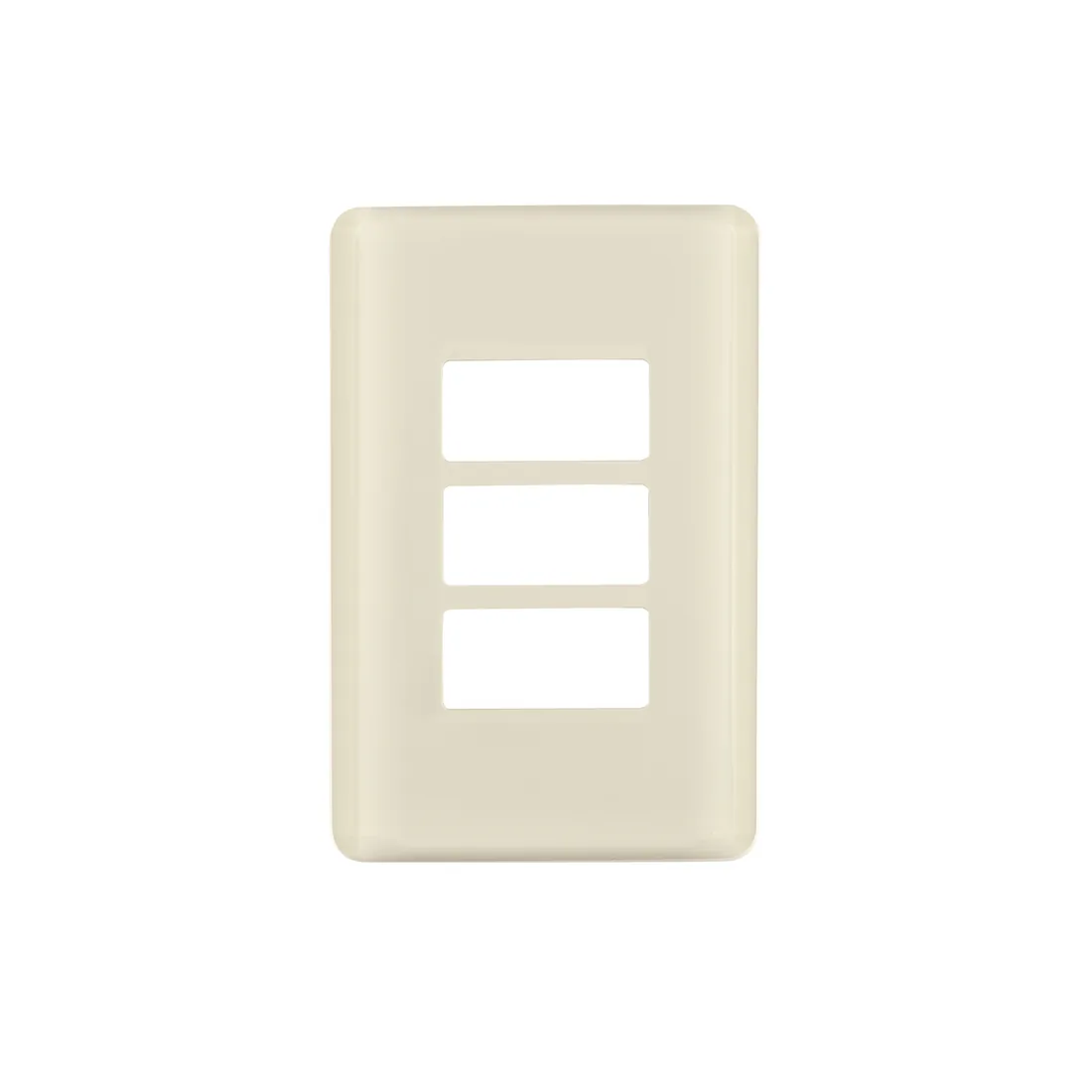 Placa 3 módulos, marfil, línea VOLTECK BASIC