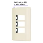 Placa 3 módulos, marfil, línea VOLTECK BASIC 2