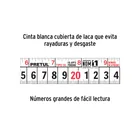 Flexómetro amarillo 6 m cinta 25 mm, en tarjeta, PRETUL 4
