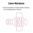 Combo cerraduras, llave-mariposa, Negro, HERMEX BASIC 3