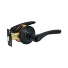 Cerradura manija 'Milán' p/baño, negro, cil latón, BASIC 1