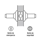 Cerradura manija 'Milán' p/baño, negro, cil latón, BASIC 4