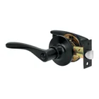 Cerradura manija 'Milán' p/baño, negro, cil latón, BASIC 5