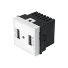 Toma con 2 puertos USB de 1.5 módulos, línea Toledo, BASIC 1