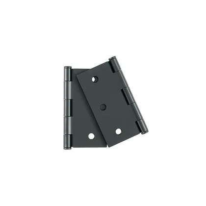 Bolsa 2 bisagras cuadradas 3', negro mate, plana, BASIC