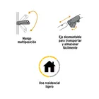 Desbrozadora eléctrica 300 W mango 'D', 9' corte, PRETUL 5