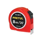 Flexómetro rojo 8 m cinta 25 mm, en tarjeta, PRETUL 5
