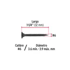 100pijas#6x1-1/4'cabeza plana phillips multiusos cuerda fina 3