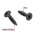 100 pijas#8x3/4'cabeza plana phillips multiusos cuerda fina 2