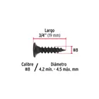 100 pijas#8x3/4'cabeza plana phillips multiusos cuerda fina 3