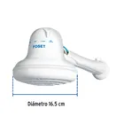 Regadera eléctrica, 4 temperaturas, 16.5cm, blanca, FOSET 3